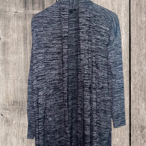 BANANA REPUBLIC M Cardigan Sweater Grey Black no button open front With Pockets - Picture 1 of 13